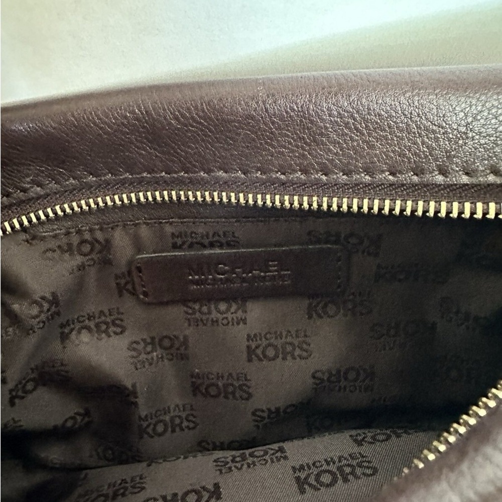 Michael Kors Brown and Gold Wristlet with Tassel - Picture 4 of 9